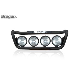Grill Light Bar D + Step Pad + Amber LEDs For DAF CF 2014+ BLACK