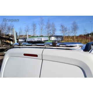 To Fit 2016+ Citroen Dispatch / SpaceTourer Rear Roof Bar + Beacon + Lamps + LEDs