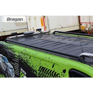 To Fit 2013 - 2018 Ford Transit / Tourneo Custom SWB Steel Roof Rails - Black