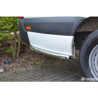 Rear Side Bars + Amber LEDs For Volkswagen Crafter L3 MWB LWB 2006-2014