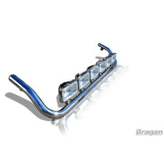 To Fit 2012+ Mercedes Actros MP4 Stream Space Cab Roof Light Bar + Flush LEDs + Rectangle Spots