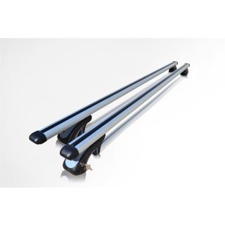 Silver Aluminium Cross Bars + T Pieces For Fiat Doblo 2010-2022