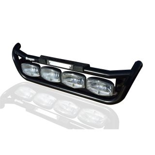 To Fit Mercedes Actros MP4 Grill Light Bar C + Step Pad + Side LEDs + Spots - Black