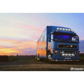 To Fit Volvo FM Series 2 & 3 Grill Light Bar C + Step Pad + Side LEDs
