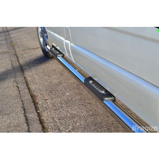 Side Bars + Step Pads For Renault Trafic LWB 2002 - 2014 