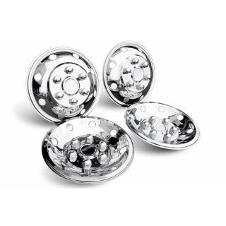Chrome Stainless Steel 16" Universal Front Rear Twin Wheel Trim Covers To Fit For Transit