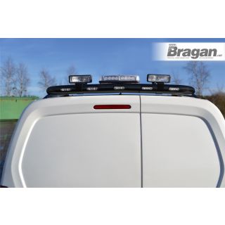 Rear Roof Bar + Beacon + Spot + LEDs For Vauxhall Opel Vivaro C 2019+ BLACK
