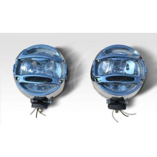 2x 12v 6" Chrome Round Spot Lights