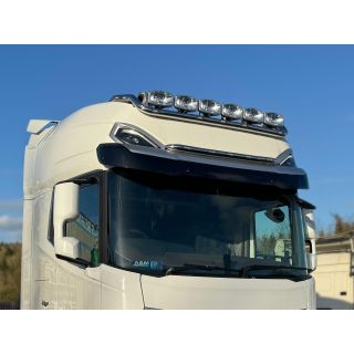 Visor Bar + LEDs For DAF XF XG XG+ Chrome Stainless Steel