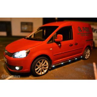 Side Bars + White LEDs For Volkswagen Caddy Maxi LWB 2015 - 2021