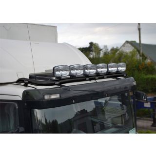 Roof Bar A + LEDs + Spots + Amber Beacons + Air Horns For Mercedes Axor Low - BLACK