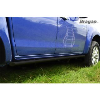 Side Bars BLACK For Mercedes Benz X-Class 2017+ Tapered Ends