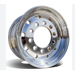 22.5'' x 11.75'' Chrome Aluminium Alloy Wheel For Trailer Truck Universal
