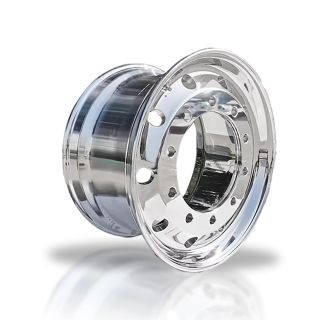 22.5'' x 11.75''  Chrome Aluminium Alloy Wheel For Trailer Truck Steer Universal ET 120