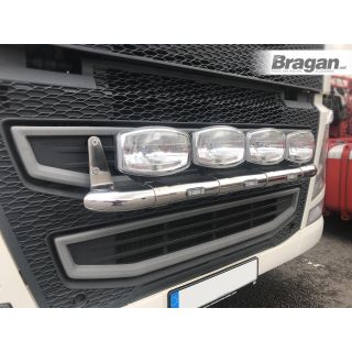 Grill Bar E + White Flush LEDs x3 For Volvo FH5 2021+