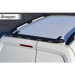 Rear Roof Bar + Multi Function LEDs For Vauxhall Opel Combo D 2012 - 2019 - BLACK