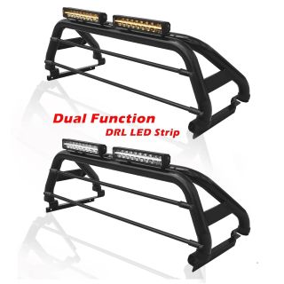 BLACK Sport Roll Bar + LEDs + Beacon + Brake Light + 17" Night Blazer LED Light Bars For Ford Ranger 2016-2023