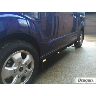 Black Side Bars + Amber LEDs For Vauxhall Opel Combo D 2012 - 2019