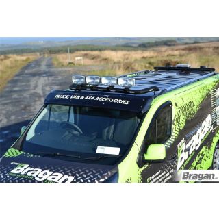 Black Roof Bar B + Clamps + LEDs For Renault Trafic 2022+