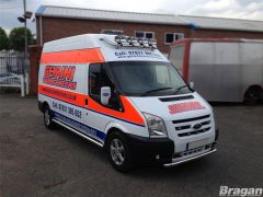 Roof Bar + Spots For Ford Transit MK8 2014 - 2021 Front Medium High
