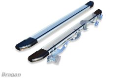 Running Boards Silver For Ford Transit Tourneo Connect LWB 2002 - 2014