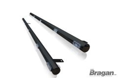 To Fit 2012+ Mercedes Citan / Traveliner ELWB Black Side Bars + White Flush LEDs x10