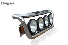 To Fit DAF XF 105 Grill Bar D + Round Chrome Spots