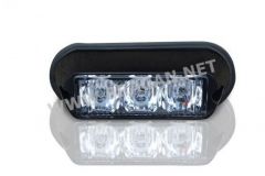 1x 12 / 24v LED White Flashing Strobe Lights