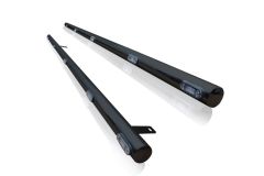 Black Side Bars + Amber LEDs For Peugeot Expert Traveller Long L3 LWB 2016+