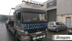 To Fit Mercedes Atego Front Roof Light Bar Black Steel + Slim LEDs