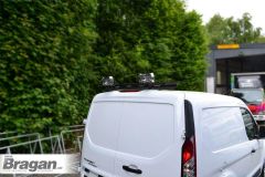 Rear Roof Bar + LEDs + Spots For Ford Transit Tourneo Connect 2014-2024 Black