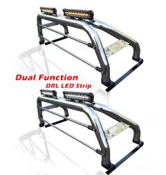 Roll Bar + Brake Light + 17" LED Light Bars For Isuzu D-Max Rodeo 2016-2021