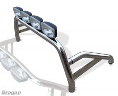 Sport Roll Bar + Blue Jumbo Spots For Isuzu D Max Rodeo 2002 - 2007