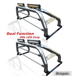 Sport Roll Bar + LEDs + Brake Light + 17" Night Blazer LED Light Bars x2 For Isuzu D-Max / Rodeo 2012 - 2016 