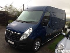 To Fit 2003 - 2010 Renault Master LWB Side Bars with Step Pads x4