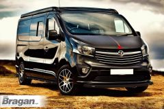 Black Side Bars + Amber LEDs For Opel Vauxhall Vivaro SWB 2014 - 2019