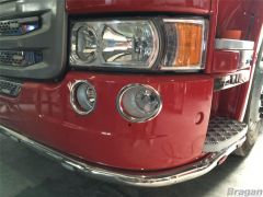 To Fit Scania P / G / R / R 2009+ 6 Series Fog Lamp Chrome Trims