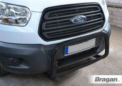 Black Bull Bar A Bar For Ford Transit MK8 2014 - 2021 Front Low