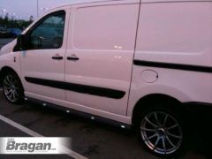 Black Side Bars + Amber LEDs For Fiat Scudo LWB 2007-2016