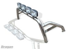 Sport Roll Bar + Blue Jumbo Spots For Ford Ranger 2006 - 2012