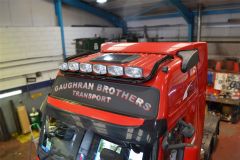 To Fit Volvo FM Series 2 & 3 Globetrotter XL Black Roof Light Bar + Jumbo Spots + LED