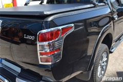 Chrome Rear Tail Light Trim For Mitsubishi L200 Triton Strada 2015 - 2019