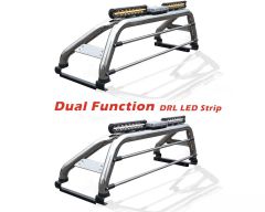 Roll Bar + LED Bar + Beacon + Rollback Tonneau Cover For Isuzu D-Max Rodeo 2016 - 2021