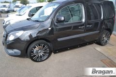 Side Bars + Amber LEDs For Renault Kangoo LWB / Express Maxi 2008 - 2021 BLACK