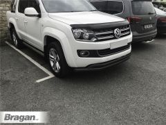 Double Spoiler Bar - Type A + Slim LEDs For Volkswagen Amarok 2010 - 2016 BLACK 