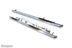 Side Bars + 3 Step Pads For Ford Transit MK8 LWB 2014-2021