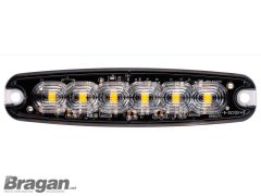12 / 24v Amber LED Flashing Strobe Lights x1