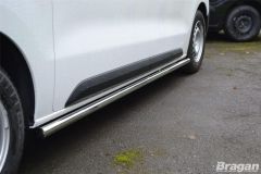 To Fit 2016+ Citroen Dispatch / SpaceTourer MWB Stainless Steel Side Bars