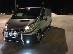 High Bull A Bar Bull Bar + Round Spot Lamps For Nissan Primastar 2002 - 2014 