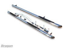 Side Bars + Step Pads For Iveco Daily LWB 2007-2014